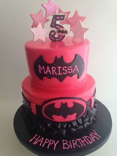 Girl Superhero Cake, Girly Birthday, Man Cake, Batman Cake