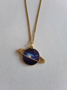 galaxy charm necklace, celestial,  gold plated deep blue enamel charm, gold chain, nice gift, fun necklace Space-themed Pendant Jewelry For Gift, Space-themed Pendant Jewelry Gift, Space-themed Pendant Necklace As Gift, Space-themed Gold Jewelry Gift, Blue Moon Charm Necklaces For Gifts, Blue Moon Charm Necklace Gift, Blue Moon Charm Necklace For Gift, Blue Gold-plated Charm Necklace With Adjustable Chain, Blue Metal Charm Necklace With Round Pendant