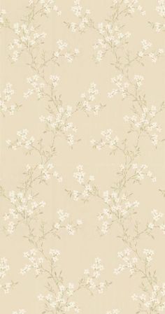 a wallpaper with small white flowers on it