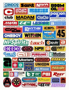 a poster with many different logos on it