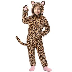 PRICES MAY VARY. 【All-in-one cheetah onesie kids】- This cheetah costume kids features a zip-up hooded kids onesie costume designed, with a soft tail in the back, and a pair of cheetah's claw gloves, and the hat is decorated with very adorable cheetah ears and whiskers. This ultra-realistic and cute cheetah girls costume will definitely make your little one ecstatic! It is a good choice for kids for Halloween/ Christmas/ Carnival festival costumes, animal theme parties, and animal costumes for ki Cat Noir Costume, Cheetah Ears, Cat Girl Costume, Animal Costumes For Kids, Cheetah Costume, Cat Costume Kids, Leopard Ears, Toddler Dress Up, Dalmatian Costume