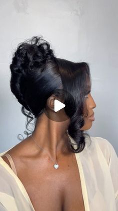 Bridal Hair Specialists on Instagram: "Words fail me; what a BRIDE! 🤩🤩🔥🥵 Bride @jessica__asah  Hair @platinumtressesbridal  MUA @breelliantmua" Up Do Black Women Wedding Hairstyles, Bride Hair Waves, Wedding Updo Hairstyles For Black Women, Wedding Hair Updo Black Women, Bridal Shower Hairstyles The Bride, Bride Hairstyles Black Women, Bridal Hairstyles Black Women, Natural Bridal Hairstyles Black Women, Wedding Updo Black Women