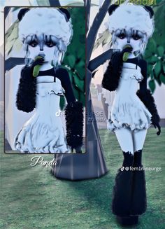 follow my tiktok rinadtiii and youtube rinadtiii #dresstoimpress Cosplay Guy, Panda Outfit, Cheap Cosplay, Fancy Dress Code, Hollywood Dress, Roblox 3, Flare Legging, Theme Dress, Royal Outfits