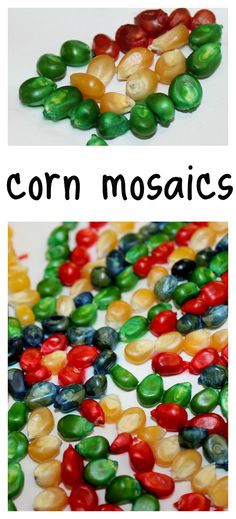 corn mosaics with the words corn mosaics on them