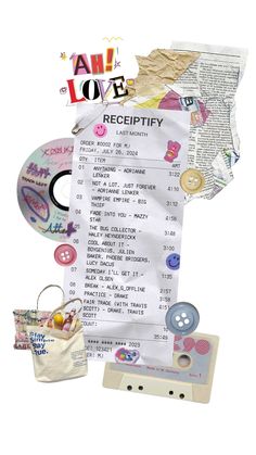 an assortment of items that are on top of a white sheet with the words receifify