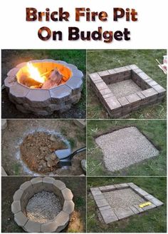 how to build a diy brick fire pit on a budget with pictures and instructions