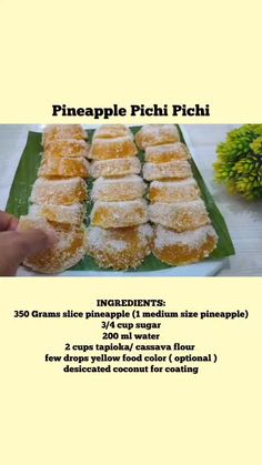 the recipe for pineapple pitch pichi is shown