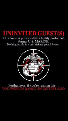 the marine seal emblem is shown on a black background with an inscription that reads, united guests