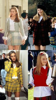 Cher 90s Style, Clueless Party Outfit, Clueless Photoshoot Ideas, Tai Clueless Outfits, Cher Clueless Aesthetic Outfits, 90s Trends Outfits, Cher Clueless Makeup, 2000s Fashion Boys, Preppy 90s Outfits