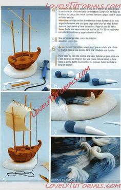 the instructions for how to make a model sailboat with wood and acrylic paint