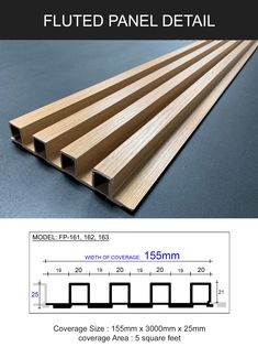 an image of wooden paneling with measurements for the width and width of each piece