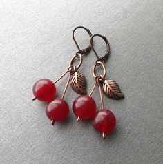 cherry Ripe cherry earrings dark red carnelian Gemstone. Berry earrings. dangle earrings birthday gift for her for women for Girls Earrings - Carnelian (carneol, Blood Agate) Gemstone - variety of carnelian stone (which, in turn, is variety of chalcedony),  details - copper alloy. Length with hooks 2 inches (5.0 cm). Recommendations for care: Do not wet, do not drop, store in a dark box. wear with pleasure. Berry Earrings, Horn Pendant Necklace, Blue Stone Necklace, Red Carnelian, Cherry Earrings, Horn Pendant, Ceramic Earring, Carnelian Stone, Nature Inspired Jewelry