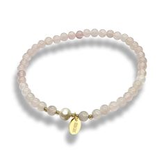 PRICES MAY VARY. ❤ Material : We only use gemstone beads of grade A or above, this elastic bracelet made of natural rose quartz crystal gemstone beads, freshwater pearl, gold plated brass beads, stainless steel clasp and logo. Bracelet cord used strong steel wire cord to protect bracelet not easy to break. ❤ Size : Beads size about 4 - 4.5mm, bracelet length approx 7.2 inches (18.3 cm), it will be very comfortable to wear the wrist below 6.9 inches. If you need a short or larger size, please con Elastic Bracelet, Rose Quartz Crystal, Beaded Stretch Bracelet, Birthday Gifts For Her, Gemstone Bracelet, Stretch Bracelets, Crystals And Gemstones, Womens Jewelry Bracelets, Beautiful Bracelet