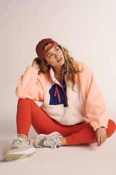 Hit The Slopes Colorblock Pullover | Free People Free People Fleece, Sport Canvas, Spring 2025, Workout Clothing, People Shopping, Free People Jacket, Pullover Jacket