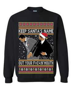 Browse all of our comical and irreverent ugly Christmas sweaters and choose the right one to ensure that you will be the star of your next holiday party! 50% Cotton / 50% Polyester Blend 8 oz, rib collar crewneck with spandex, soft, pill-resistant fleece sweatshirt. Perfect weight for year round wear Wash/Care: Turn inside out before washing in preferably cold water. Dry on low heat or hang dry Please consult our unique sizing chart for best fit Funny Christmas Sweaters, Ugly Christmas Sweater Funny, Funny Sweaters, Xmas Sweater, Comfortable Sweater, Sweater Collection, Custom Sweatshirts, Funny Sweatshirts, Branded Sweatshirts