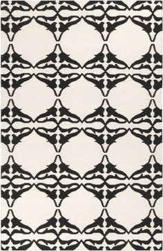 Surya Frontier FT-466 Area Rug 5' X 8' India Rug, Surya Rugs, Rug Direct, Black Area Rugs, Transitional Rugs, Black Hand, Flat Weave Rug, White Area Rug, Throw Rugs