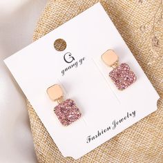 Material: Rhinestone Fashion Element: Crown, Bow, Love Heart/Heart Shape Style: Europe and America Square Stud Earrings, Rhinestone Fashion, Square Earrings Studs, Square Stud, Heart Shape, Women's Earrings, Heart Shapes, Diamond Earrings, Glaze