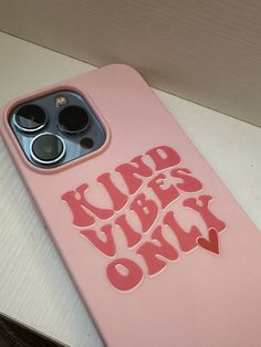 a pink phone case with the words rude's dobby on it and hearts