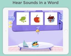 an animated video game with the words hear sounds in a word on it's screen