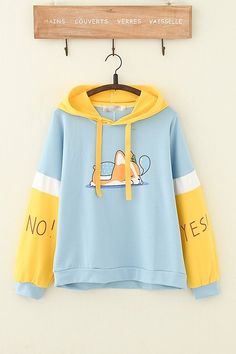 Pastel Sweatshirt, Kawaii Hoodies, Kawaii Sweatshirt, Kawaii Hoodie, Embroidery Hoodie, Cute Hoodie, Cute Corgi, Cute Crop Tops, Anime Hoodie