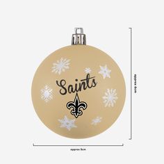 a new orleans saints ornament with snowflakes