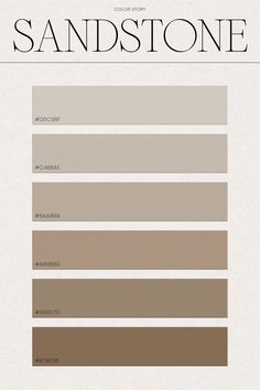 the color scheme for sand stone is shown in this graphic style, with different shades and sizes