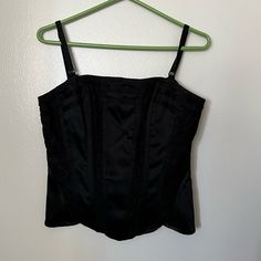 Questions? Leave A Comment Below! New With Tags Approx Measurements: 16” Pit To Pit 20.5” Long Corset Bustier, Gold Blouse, Halter Tank Top, Green Tank Top, Silk Knit, Silk Tank Top, Sequin Tank, Sequin Tank Tops, Silk Tank