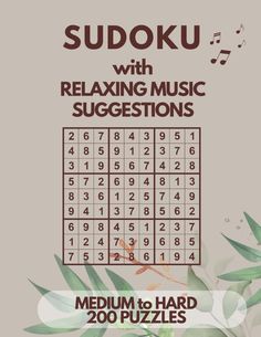 sudoku with relaxing music suggestions