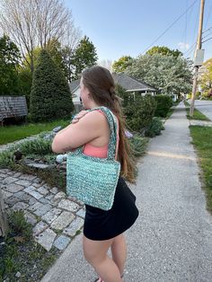 Handcrafted crochet bag made in Maine! Enjoy taking this bag to the beach, vacation or running errands. Every bag is one of a kind in its design and highly durable. Portland Me, Crochet Tote Bag, Crochet Tote, Crochet Bag, Running Errands, Beach Vacation, Bag Making, Portland, Maine