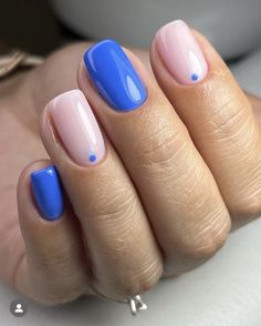 Blue Gel Nails, Wow Nails, Summery Nails, Casual Nails, Cute Gel Nails, Nail Art Wedding, Acrylic Nails Coffin Short, Dipped Nails, Minimalist Nails