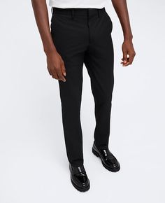 WHAT’S IN IT FOR YOU? Kenneth Cole Reaction men's pant Skinny-fit for a slight narrow leg Moisure-wicking fabric to keep you cool and dry Premium Flex Waistband for all-day comfort- extends up to 2" Hook and bar closure for a seamless look in a flat front modern-fit silhouette Side slant pockets Back welt button pockets 67% polyester, 28% viscose, 5% elastane Machine wash, tumble dry Imported | Reaction Kenneth Cole | Skinny-Fit Stretch Performance Dress Pant in Black, Size: 38/29 by Kenneth Col Fitted Black Business Dress Pants, Black Fitted Dress Pants For Business, Fitted Black Dress Pants For Business, Fitted Business Black Pants, Black Fitted Business Pants, Fitted Black Business Pants, Black Tailored Elastane Dress Pants, Tailored Black Elastane Dress Pants, Black Slim Fit Work Pants For Formal Occasions