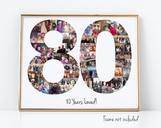 a 50th anniversary photo collage with the number sixty