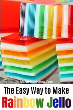 the easy way to make rainbow jello