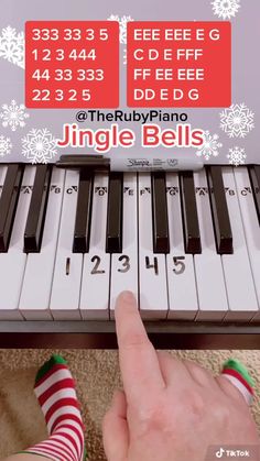 someone is playing the piano on christmas day