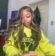 Balayage Frontal Wig, Curly Weave Hairstyles, Black Ponytail Hairstyles, Girls Natural Hairstyles, Cute Box Braids Hairstyles