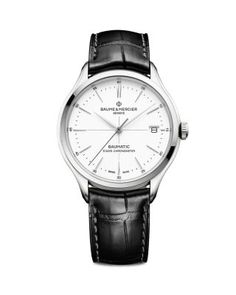 Baume & Mercier Clifton Baumatic Watch, 40mm Baume Mercier, Ashton Kutcher, Forrest Gump, Everyday Accessories, Dress Watch, Beautiful Watches, White Dial, Audemars Piguet, Swiss Watches