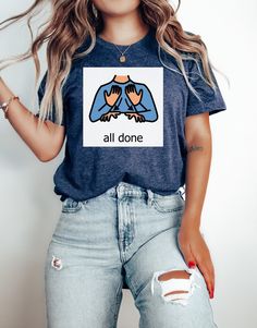 "Thanks so much for visiting my shop ☺️ I am a small business run by a passionate speech language pathologist. I especially love AAC and hope to spread awareness and acceptance about AAC, autism, and other differences that make us who we are. This unisex t-shirt is made of 100% ring-spun cotton that's super soft and breathable. This t-shirt is Bella + Canvas brand. PCS® and Boardmaker by Tobii Dynavox® All rights reserved. Used with permission. 🌻SIZING🌻 This t-shirt is unisex and runs true to size. If you aren't sure what size to order, please refer to the size chart in the listing pictures. 🌻CARE INSTRUCTIONS🌻 Machine wash cold, inside out, gentle cycle. Tumble dry low, or hang dry for the longest life. Cool iron inside-out if necessary. Do not iron the design. Do not dry clean. 🌻PRO Occupational Therapy Shirts, Slp Shirts, Speech Therapy Shirts, Therapy Shirt, Teacher Clothes, Speech Language Pathologist, Speech Pathology, Speech Language Pathologists, Teacher Outfits