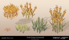 ArtStation - Project Dragon - Crops & Harvestables Lucas St, Alien Plants, St Martin, Game Inspiration, Food Drawing