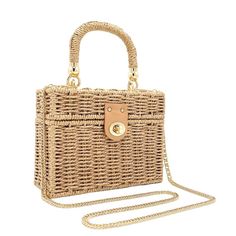 Rattan Closure Type Buckle Lining Polyester Cotton About This Item Unique Design:Rattan Woven Bag,Unique Square Shape Style Design Makes You Look Fashion, Its Dainty And Unique Design Will Let You Be More Attractive&Charming Among People. And This Wicker Purse Is Designed With Wooden Top Handle And Chain Shoulder Strap Which Makes The Whole Bag Look Richer And Full Of Three-Dimensional Sense. Materials And Size:Straw Beach Bag Is Made From Natural Straw With Elaborate Handwoven Knit By Artisans. With Cloth Lining, It Will Not Scratch The Contents.Sizelength Is 6.29 In , Width Is 3.34in, Height Is 7.5in, Manual Measurement, There May Be A Little Error. Versatile Larg Be More Attractive, Swimsuit Wrap, Wicker Purse, Straw Beach Bag, How To Look Rich, Straw Handbags, Rattan Bag, Summer Beach Wear, Woven Bag