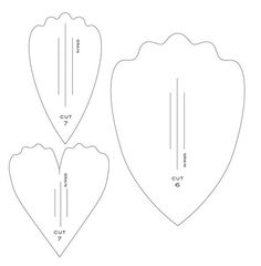 the cut out pattern for a heart shaped paper crafting kit, which includes two pieces of