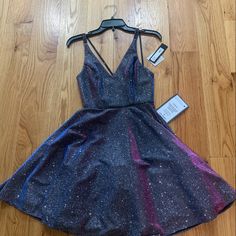 Absolutely Gorgeous Cocktail Dress! Iridescent On A Black Background You Literally Sparkle As You Walk! Tones Of Pink And Purple Hit The Light. Perfect For Homecoming, Junior Prom, Bat Mitzvah Or Wedding! Never Worn! Red Prom Dress Sparkly, Purple Mermaid Dress, Red Satin Gown, Navy Evening Gown, School Formal Dresses, Black Sparkle Dress, Long Black Evening Dress, Iridescent Dress, Sparkly Prom Dress