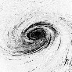 a black and white drawing of a vortex