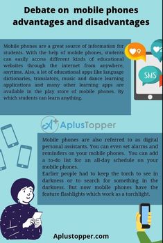 an info sheet describing the benefits of mobile phones and what they are used to use