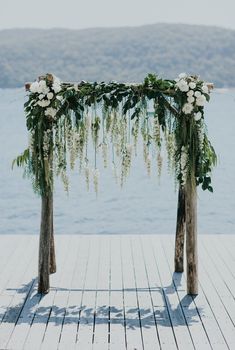 Incorporating Elegantly Draped Fabric, Ribbons, Greenery, And/Or Lights Provide You With A Wider ... Rustic Spring Wedding, Wedding Arches Outdoors, Wedding Arch Rustic, Wedding Arch Flowers, Wedding Arbour, Arch Flowers, Wedding Floral Centerpieces, Lakeside Wedding