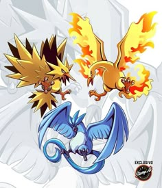 Moltres Pokemon Art, Zapdos Art, Pokemon Zapdos, Moltres Pokemon, Zapdos Pokemon, Mythical Pokemon, Pokemon Tattoo