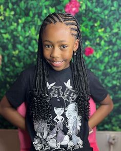 Girl Braids Hairstyles Kids Black Natural Braids, Kids Hairstyles Girls Braids, Braids Ideas Cornrows, Back To School Hair Styles Black Kids, Preteen Braided Hairstyles Kids, Cornrolls Hairstyles Braids For Kids, Hair For Black Girls Kids, Back To School Braids Hairstyles For Kids, Fulani Braids Hairstyles Kids