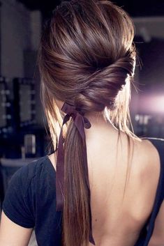 Nice Braids, Pony Tails, Twist Ponytail, Braids Styles, A Ponytail, Beautiful Hairstyles, Business Hairstyles, Low Ponytail