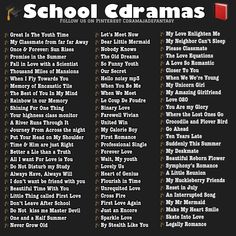 an image of school drama list