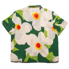 Textile material Full button-up placket Front pocket All-over printed printed graphics Awake NY Spring/Summer '24 Collection Color: Green/Multi Style: AWK-SP24-TP004 Awake Ny, Closet Colors, Textile Material, Dress Up Dolls, Camp Shirt, Summer 24, Camping Shirt, Colourful Outfits, Daum