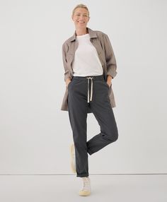 Women’s Daily Twill Pant made with Organic Cotton | Pact Outdoor Ankle-length Cotton Pants, Versatile Cotton Pants With 5-inch Inseam, Cotton Moisture-wicking Relaxed Fit Pants, Pact Clothing Organic Cotton, Versatile Cotton Pull-on Sweatpants, Twill Pants, Nordstrom Store, Best Sellers, Daily Wear